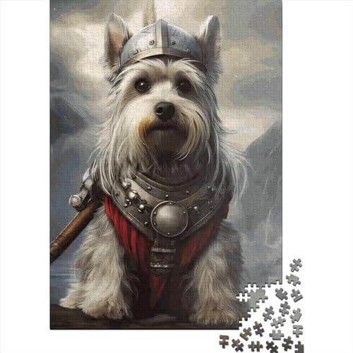1000 Teile Puzzle Schnauzer Viking Holzpuzzle Lernspiel Herausforderung Spielzeug Als Weihnachtsgeschenk 1000 Teile (75x50cm) von QASEYIPV
