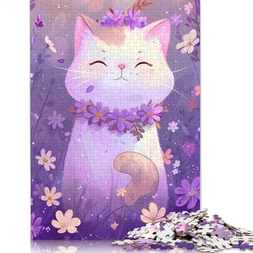 1000 Teile Puzzle für Erwachsene, Katze, Papier, Halloween-Puzzle, 1000 Teile (38 x 26 cm) von QASEYIPV