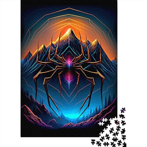 1000 Teile Spinne Puzzle für Erwachsene, Halloween-Geschenk, Erwachsenenpuzzle, einzigartige Heimdekorationen und Geschenke, 1000 Teile (75x50cm) von QASEYIPV