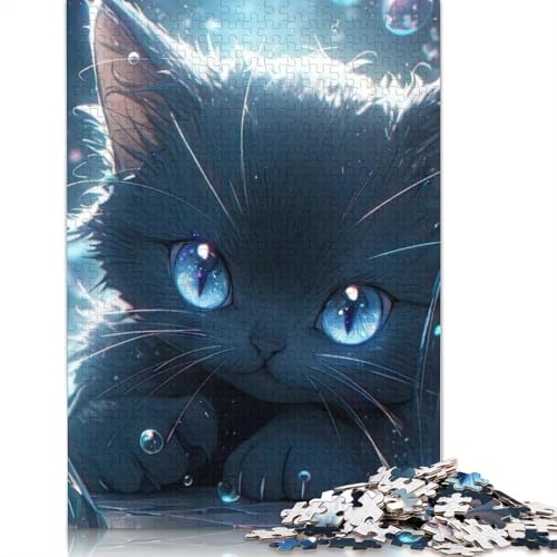 1000 Teile Tier Katze Puzzle Erwachsene Halloween Geschenk Pädagogisches Lernspielzeug 1000 Teile (38x26cm) von QASEYIPV