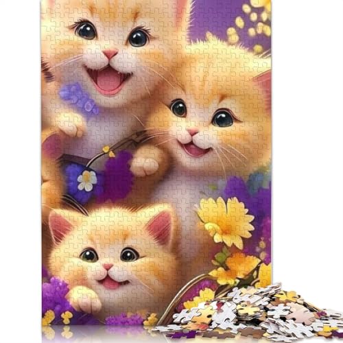 1000 Teile Tier Katze Puzzle Erwachsene Halloween Geschenk Pädagogisches Lernspielzeug 1000 Teile (75x50cm) von QASEYIPV