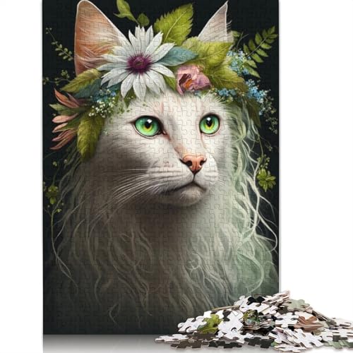 1000 Teile Tier Katze Puzzle Erwachsene Halloween Geschenk Pädagogisches Lernspielzeug 1000 Teile (75x50cm) von QASEYIPV