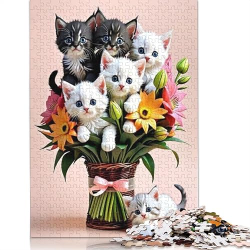 1000 Teile Tier-Puzzle, Katze, Puzzle, Lernspielzeug, Herausforderung, Spielzeug für Erwachsene (38 x 26 cm) von QASEYIPV