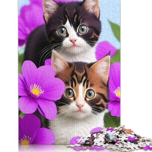 1000 Teile Tiere und Katzen Puzzle für Erwachsene Halloween Geschenk Holzpuzzle für Erwachsene 1000 Teile (75x50cm) von QASEYIPV