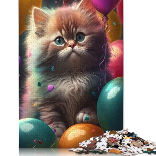 1000 Teile Tiere und Katzen Puzzle für Erwachsene und Jugendliche, Holzpuzzle für Familienspaß und Spielabende, 1000 Teile (75x50cm) von QASEYIPV