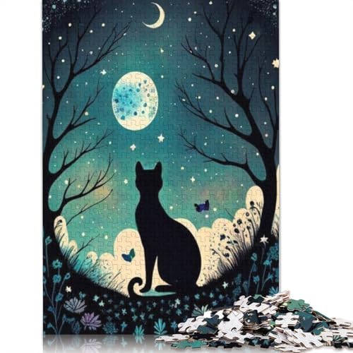 1000 Teile Tiere und Katzen Puzzle für Erwachsene und Jugendliche, Lernspiele für Zuhause, DIY Spielzeug, Weihnachtsgeschenke, 1000 Teile (38x26cm) von QASEYIPV