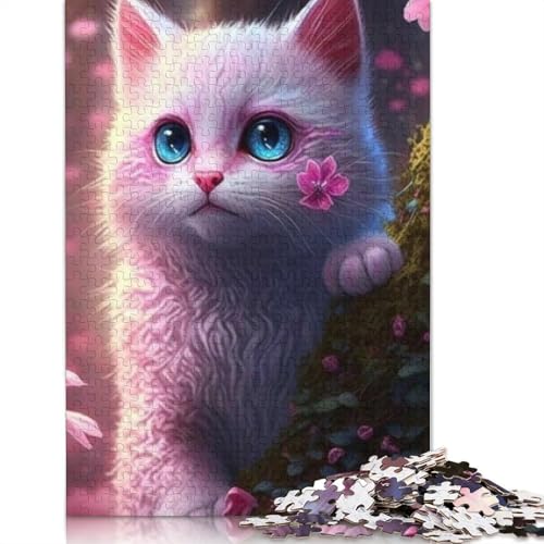 1000 Teile Tiere und Katzen Puzzle für Erwachsene und Jugendliche, Lernspiele für Zuhause, DIY Spielzeug, Weihnachtsgeschenke, 1000 Teile (38x26cm) von QASEYIPV