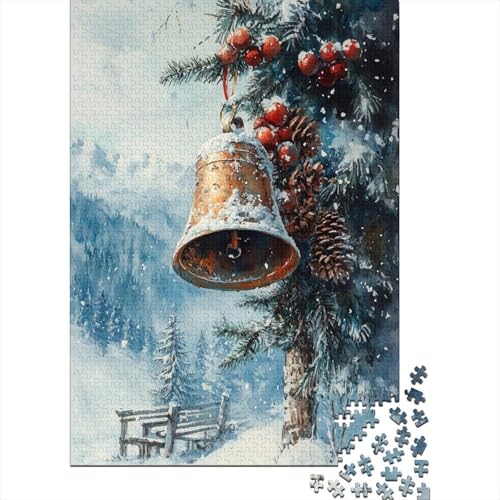 1000 Teile Weihnachtsglocken Puzzle für Erwachsene Intellektuelles Spiel Kinderpuzzle 1000 Teile (75x50cm) von QASEYIPV