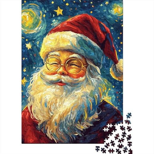 1000 Teile Weihnachtsmann Puzzle Erwachsene Intellektuelles Spiel Kinder Puzzle 1000 Teile (38x26cm) von QASEYIPV