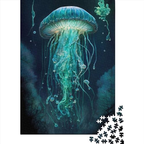 1000 Teile des Mythischen Königreichs der Quallen für Erwachsene, Halloween-Geschenkpapier Puzzle für Teenager, einzigartige Wohnaccessoires und Geschenke (38x26cm) von QASEYIPV