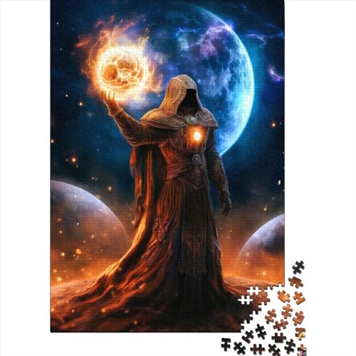1000 Teile des mysteriösen Wächters für Erwachsene, Halloween-Geschenk, Puzzle, Lernspiel, Herausforderung, Spielzeug, 1000 Teile (75 x 50 cm) von QASEYIPV