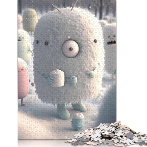 1000 Teile niedliche Monster für Erwachsene, schwierige Puzzles für Erwachsene, lustige Puzzles für Familien, Puzzle 1000 Teile (38 x 26 cm) von QASEYIPV