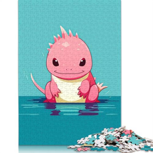 1000-teiliges Axolotl-Tier-Fantasie-Puzzle, Schwierigkeitsgrad für Erwachsene, Lernspielzeug, Spiele, 1000 Stück (75 x 50 cm) von QASEYIPV