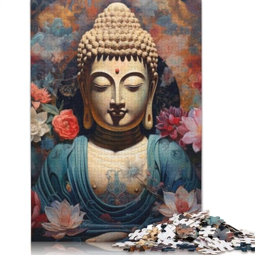 1000-teiliges Buddha-Puzzle für Erwachsene, Holzpuzzle für Erwachsene, 1000 Teile (75 x 50 cm) von QASEYIPV