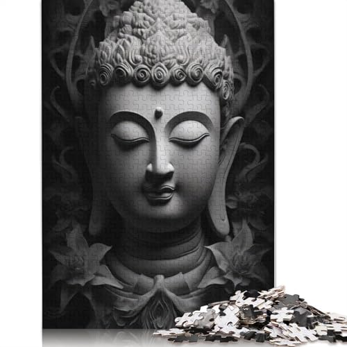 1000-teiliges Buddha-Puzzle für Erwachsene, Holzpuzzle für Erwachsene und Jugendliche, pädagogisches Puzzle, 1000 Teile (75 x 50 cm) von QASEYIPV
