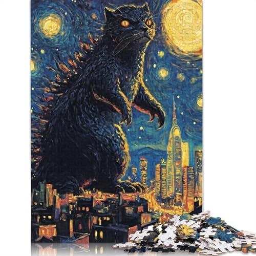 1000-teiliges Catzilla-Puzzle, Sternennacht, für Erwachsene, Puzzles, Lernspielzeug, 1000 Stück (75 x 50 cm) von QASEYIPV