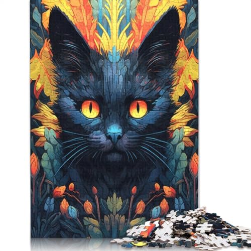 1000-teiliges Katzen-Ornamentporträt, 2 Puzzles für Erwachsene, Puzzle, Puzzle für Erwachsene, Heimdekoration, Puzzle-Spielzeug, 1000 Stück (75 x 50 cm) von QASEYIPV