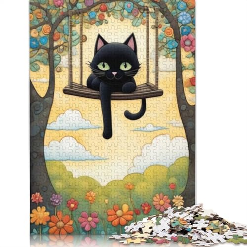 1000-teiliges Katzenpuzzle für Erwachsene und Jugendliche, Holzpuzzle für Familienspaß und Spielabende, 1000 Teile (75 x 50 cm) von QASEYIPV