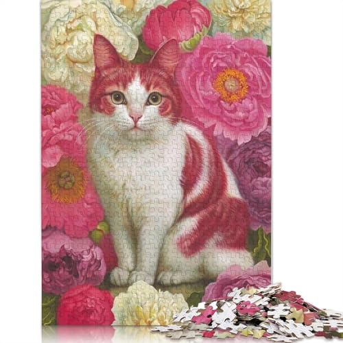 1000-teiliges Katzenpuzzle für Erwachsene und Jugendliche. Puzzle für Familienspaß und Spielabende, 1000 Teile (75 x 50 cm). von QASEYIPV