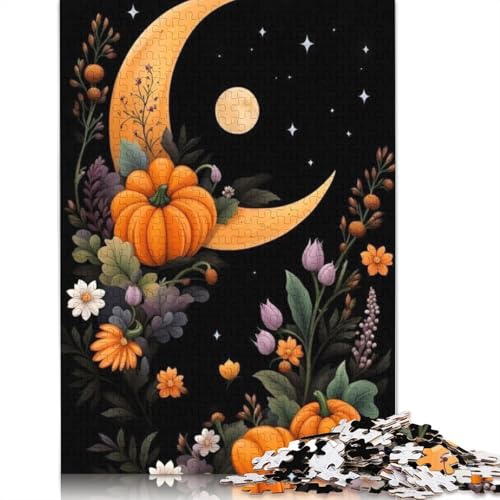 1000-teiliges Kürbis-Kunstpuzzle für Erwachsene und Jugendliche, nachhaltiges Holzpuzzle für Erwachsene | 1000-teilige Spiele (75x50cm) von QASEYIPV