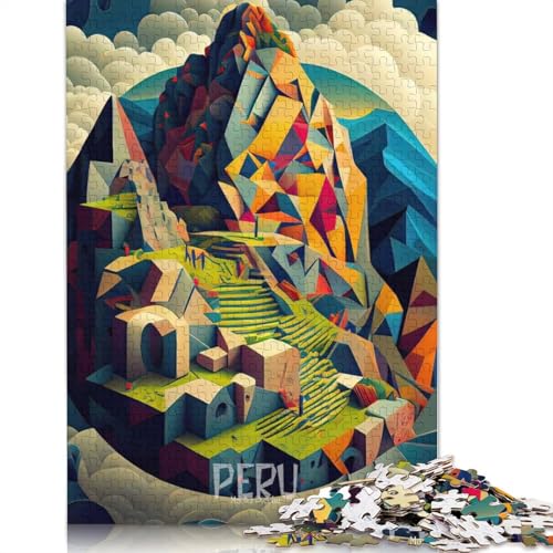 1000-teiliges Peru-Machu-Picchu-Puzzle für Erwachsene, Puzzles, Lernspielzeug, 1000 Stück (75 x 50 cm) von QASEYIPV