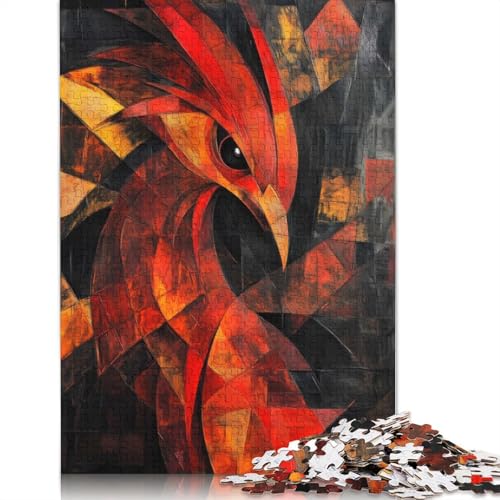 1000-teiliges Phoenix-Ölgemälde-Puzzle für Erwachsene und Jugendliche, Lernspiele für Zuhause, DIY-Spielzeug, 1000 Stück (75 x 50 cm) von QASEYIPV