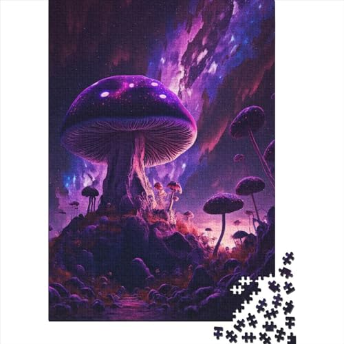 1000-teiliges Pilzpuzzle aus dem Weltraumwald für Erwachsene und Jugendliche, pädagogisches Spielzeug aus Papier, 1000 Teile (38 x 26 cm) von QASEYIPV