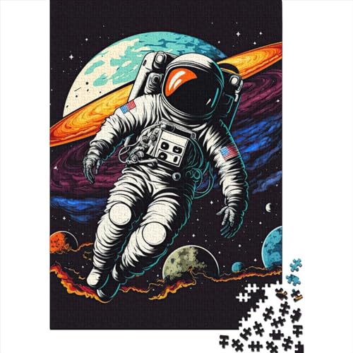 1000-teiliges Puzzle, Astronaut im Weltraum, für Erwachsene, Lernspielzeug, 1000 Teile (75 x 50 cm) von QASEYIPV