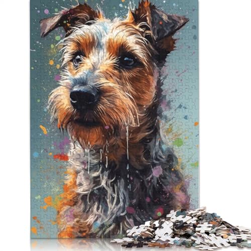 1000-teiliges Puzzle, Terrier, Malpuzzle, Lernspiel, Spielzeug, Familiendekoration, Erwachsene, herausfordernd, 1000 Teile (75 x 50 cm) von QASEYIPV