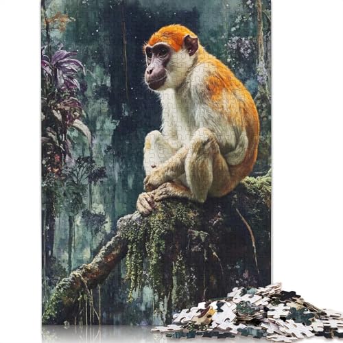 1000-teiliges Puzzle „AFFE im Dschungel“ für Erwachsene und Teenager, Papierpuzzle, Lernspiel, Herausforderung, Spielzeug, Geburtstagsgeschenke, 1000 Stück (75 x 50 cm) von QASEYIPV