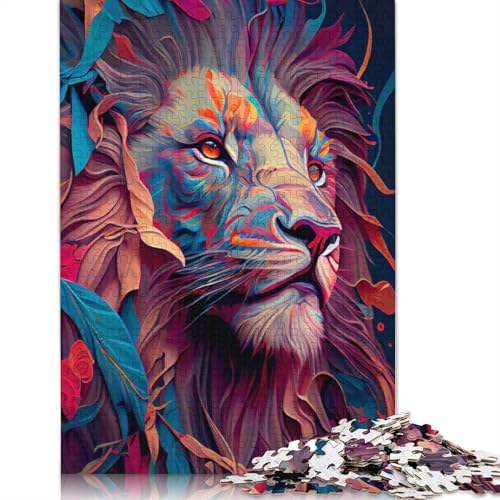 1000-teiliges Puzzle „Der stolze Löwe“ für Erwachsene, Puzzles, Lernspielzeug, 1000 Stück (75 x 50 cm) von QASEYIPV