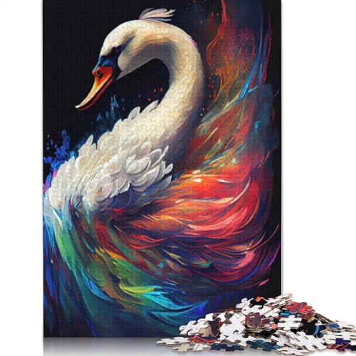 1000-teiliges Puzzle „Der stolze Schwan“ für Erwachsene und Teenager. Puzzle für Familienspaß und Spieleabende. 1000 Teile (75 x 50 cm) von QASEYIPV