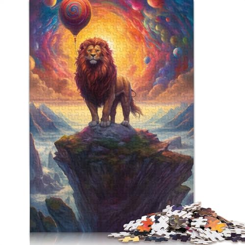 1000-teiliges Puzzle „König der Löwen“, Schwierigkeitsgrad für Erwachsene, Lernspielzeug, Spiele, 1000 Stück (75 x 50 cm) von QASEYIPV