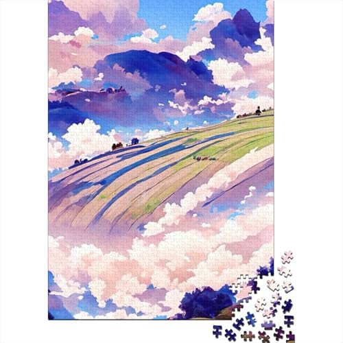 1000-teiliges Puzzle für Erwachsene, Halloween-Geschenk, Holzpuzzle für Erwachsene, Familienspaß und Spieleabend, 1000 Teile (75 x 50 cm) von QASEYIPV