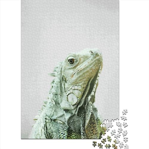 1000-teiliges Puzzle für Erwachsene, Iguana, bunt, aus Holz, ideal für Heimdekoration, Weihnachtsgeschenke, 1000 Teile (75 x 50 cm) von QASEYIPV