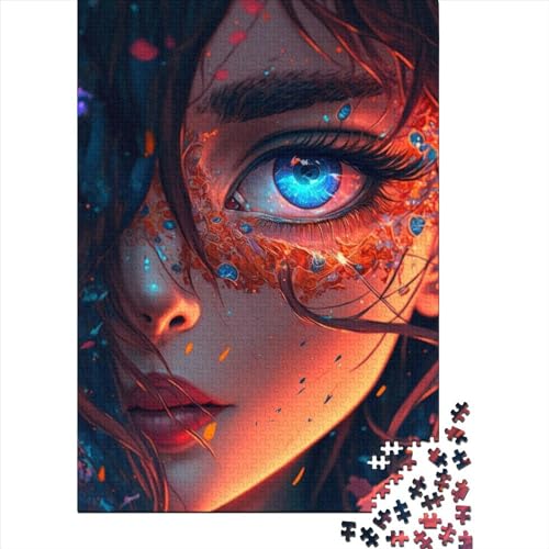 1000-teiliges Puzzle mit Farbspritzern für Erwachsene, Lernspiel, Herausforderungsspielzeug, 1000 Teile (38 x 26 cm) von QASEYIPV