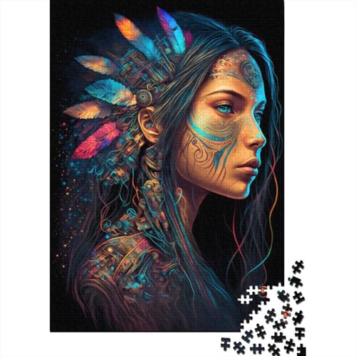 1000-teiliges Puzzle mit amerikanischen Prinzessinnen für Erwachsene und Jugendliche | Papierpuzzle | Nachhaltiges Puzzle für Erwachsene | 1000-teilige Spiele (38 x 26 cm) von QASEYIPV