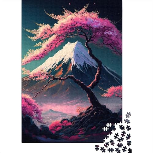 1000-teiliges Puzzle mit japanischen Kirschblüten für Erwachsene ab 14 Jahren, 1000 Teile (75 x 50 cm). von QASEYIPV