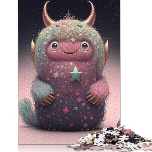 1000-teiliges Puzzle mit niedlichen Monster für Erwachsene und Jugendliche, Holzpuzzle, nachhaltiges Puzzle für Erwachsene | Spiele 1000 Teile (75x50cm) von QASEYIPV