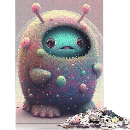 1000-teiliges Puzzle mit niedlichen Monster für Erwachsene und Jugendliche, Holzpuzzle, nachhaltiges Puzzle für Erwachsene | Spiele 1000 Teile (75x50cm) von QASEYIPV