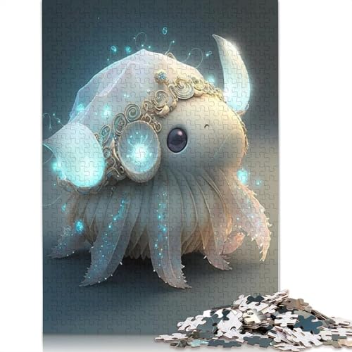 1000-teiliges Puzzle mit niedlichen Monster für Erwachsene und Jugendliche, Holzpuzzle, nachhaltiges Puzzle für Erwachsene | Spiele 1000 Teile (75x50cm) von QASEYIPV