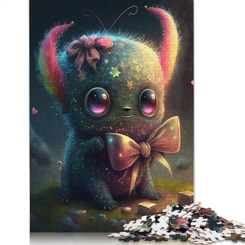 1000-teiliges Puzzle mit niedlichen Monster für Erwachsene und Jugendliche, nachhaltiges Papierpuzzle für Erwachsene | 1000-teilige Spiele (38 x 26 cm) von QASEYIPV