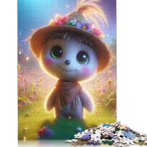1000-teiliges Puzzle mit niedlicher Vogelscheuche für Erwachsene und Jugendliche, Lernspielzeug aus Papier zum Lernen, 1000 Teile (38 x 26 cm) von QASEYIPV