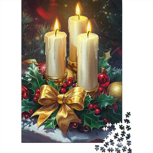 1000-teiliges Weihnachtspuzzle für Erwachsene, Lernspiele, 1000 Teile (38 x 26 cm) von QASEYIPV