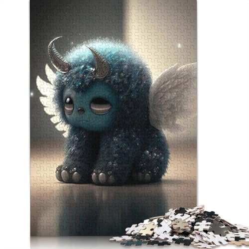1000-teiliges niedliches Monster-Puzzle, Weihnachtsgeschenke, Papierpuzzle für Teenager, lustige Puzzles mit 1000 Teilen (38 x 26 cm) von QASEYIPV