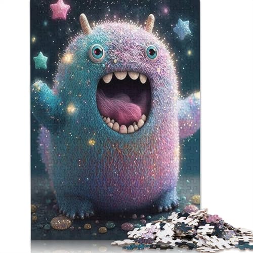 1000-teiliges niedliches Monster-Puzzle, Weihnachtsgeschenke, Papierpuzzle für Teenager, lustige Puzzles mit 1000 Teilen (38 x 26 cm) von QASEYIPV