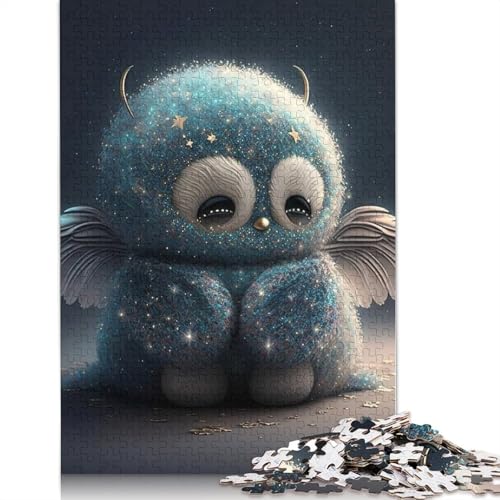 1000-teiliges niedliches Monster-Puzzle für Erwachsene und Jugendliche, Holzpuzzle für Familienspaß und Spielabende, 1000 Teile (75 x 50 cm) von QASEYIPV