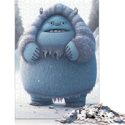 1000-teiliges niedliches Monster-Puzzle für Erwachsene und Jugendliche, Holzpuzzle für Familienspaß und Spielabende, 1000 Teile (75 x 50 cm) von QASEYIPV