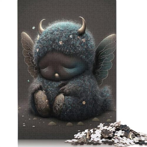 1000-teiliges niedliches Monster Puzzle für Erwachsene und Jugendliche, Lernspielzeug aus Holz zum Lernen, 1000 Teile (75 x 50 cm) von QASEYIPV