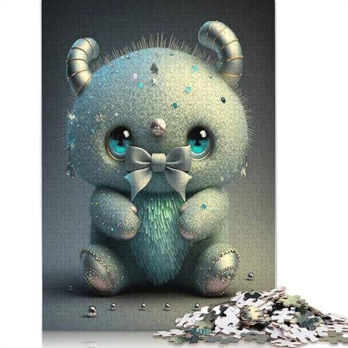 1000-teiliges niedliches Monster Puzzle für Erwachsene und Jugendliche, Lernspielzeug aus Holz zum Lernen, 1000 Teile (75 x 50 cm) von QASEYIPV